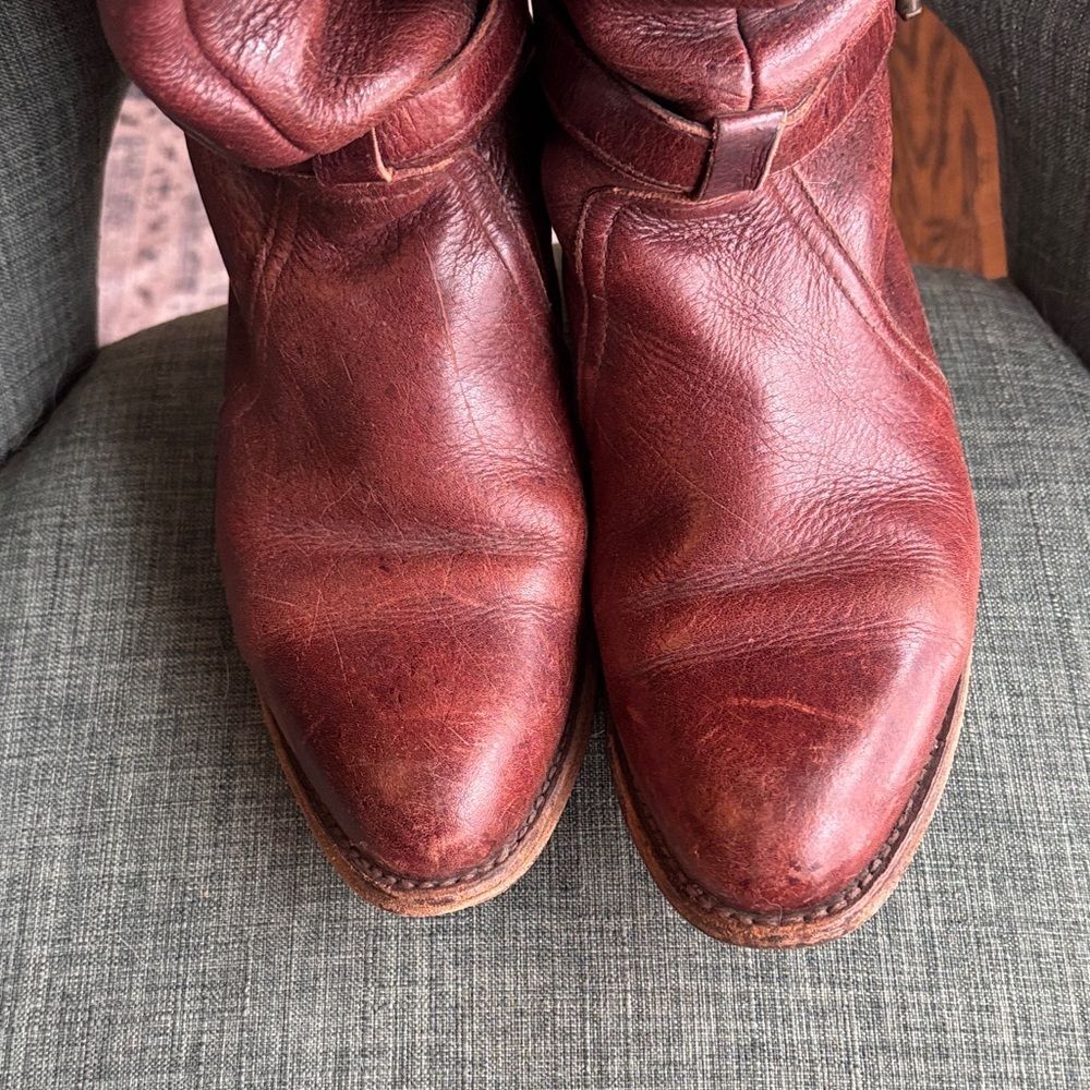 Frye Dorado Brown genuine Leather Riding knee high Boots Womens 7.5 GUC - Picture 8 of 12